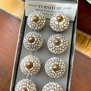 Set of 8 drawer pulls / handmade in India